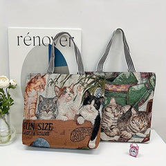 Vintage Pattern Shoulder Bag All Match Handbag Versatile Storage Bag