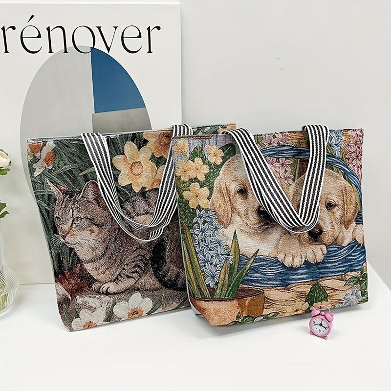 Vintage Pattern Shoulder Bag All Match Handbag Versatile Storage Bag