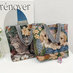 Vintage Pattern Shoulder Bag All Match Handbag Versatile Storage Bag