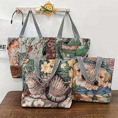 Vintage Pattern Shoulder Bag All Match Handbag Versatile Storage Bag
