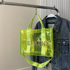 Clear Large Capacity Top Handle Satchel Crossbody Bag
