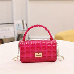 Lattice Pattern Crossbody Bag Textured Satchel Shoulder Bag