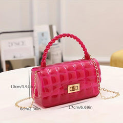 Lattice Pattern Crossbody Bag Textured Satchel Shoulder Bag