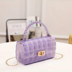 Lattice Pattern Crossbody Bag Textured Satchel Shoulder Bag