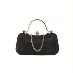 Glitter Evening Handbag Chain Crossbody Top Ring Clutch Purse