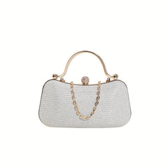 Glitter Evening Handbag Chain Crossbody Top Ring Clutch Purse
