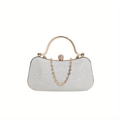 Glitter Evening Handbag Chain Crossbody Top Ring Clutch Purse