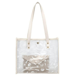 Clear PVC Tote Bag Women's Shoulder Bag With Inner Pouch