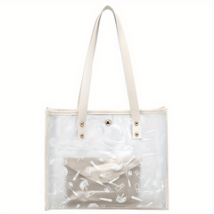 Clear PVC Tote Bag Women's Shoulder Bag With Inner Pouch