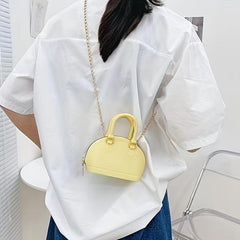 Mini Satchel Metal Chain Crossbody Bag Lipstick Bag Purse