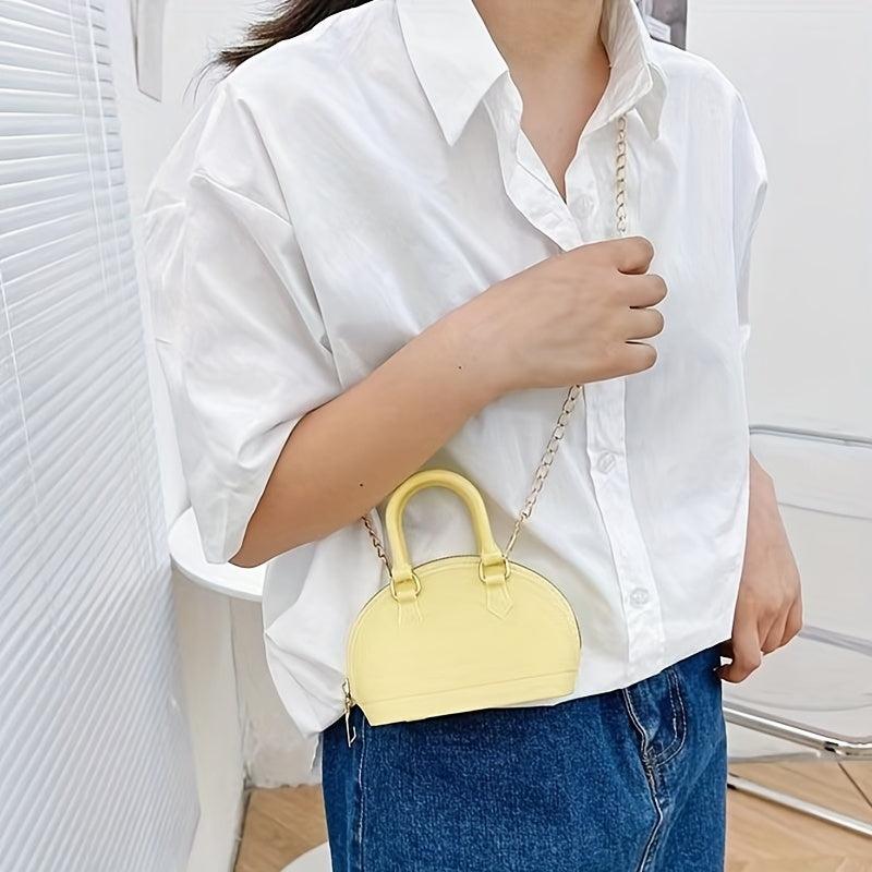 Mini Satchel Metal Chain Crossbody Bag Lipstick Bag Purse