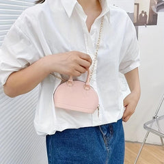Mini Satchel Metal Chain Crossbody Bag Lipstick Bag Purse