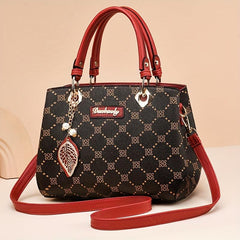 Vintage Pattern Tote Satchel Bag All Match Shoulder Bag Classic Handbag