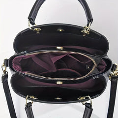 Large Capacity Crossbody Bag Leaf & Faux Pearl Pendant Shoulder Bag