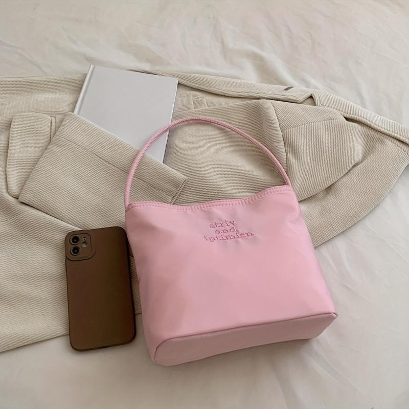Magnetic Button Canvas Tote Bag Lightweight Shoulder Bag