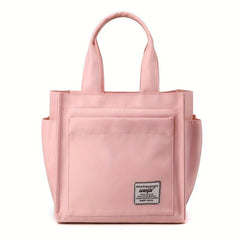 Lightweight Nylon Shoulder Bag Large Capacity Zipper Solid Handbag