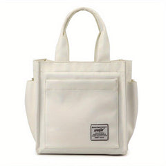 Lightweight Nylon Shoulder Bag Large Capacity Zipper Solid Handbag