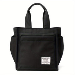 Lightweight Nylon Shoulder Bag Large Capacity Zipper Solid Handbag