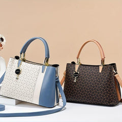 Top Handle Satchel Crossbody Bag PU Leather Classic Shoulder Bag