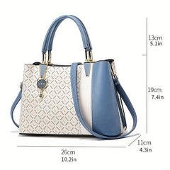 Top Handle Satchel Crossbody Bag PU Leather Classic Shoulder Bag
