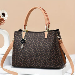 Top Handle Satchel Crossbody Bag PU Leather Classic Shoulder Bag