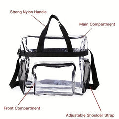 Large Capacity Transparent Tote Bag Lightweight Storage Travel Toiletry Bag