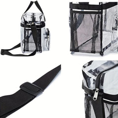 Large Capacity Transparent Tote Bag Lightweight Storage Travel Toiletry Bag