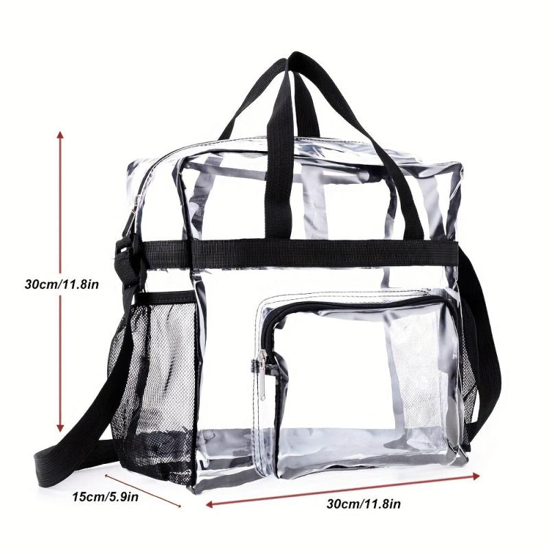 Large Capacity Transparent Tote Bag Lightweight Storage Travel Toiletry Bag