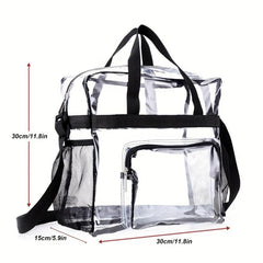 Large Capacity Transparent Tote Bag Lightweight Storage Travel Toiletry Bag