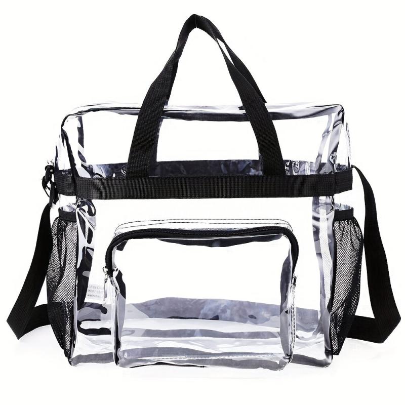 Large Capacity Transparent Tote Bag Lightweight Storage Travel Toiletry Bag