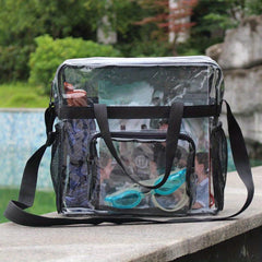 Large Capacity Transparent Tote Bag Lightweight Storage Travel Toiletry Bag