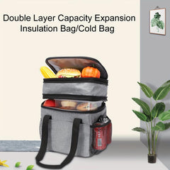 10L 15L Double Deck Lunch Box Leakproof Insulated & Cooler Bag