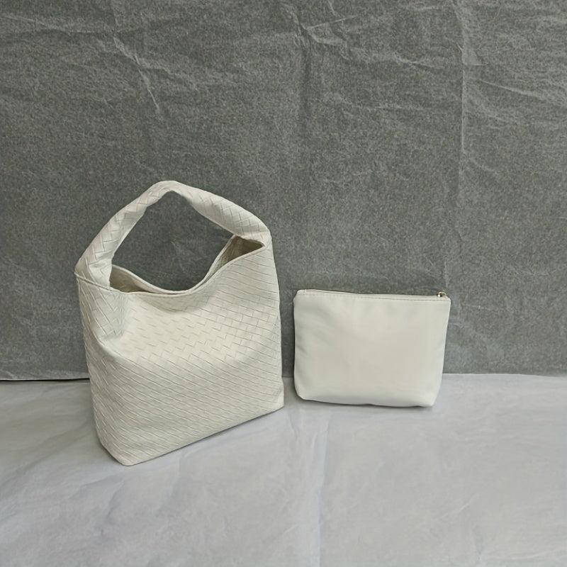 Large Capacity Woven Handbag Tote Hobo Bag for Women