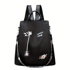 Flower Embroidery Backpack Large Capacity Casual Bag For Daily Life