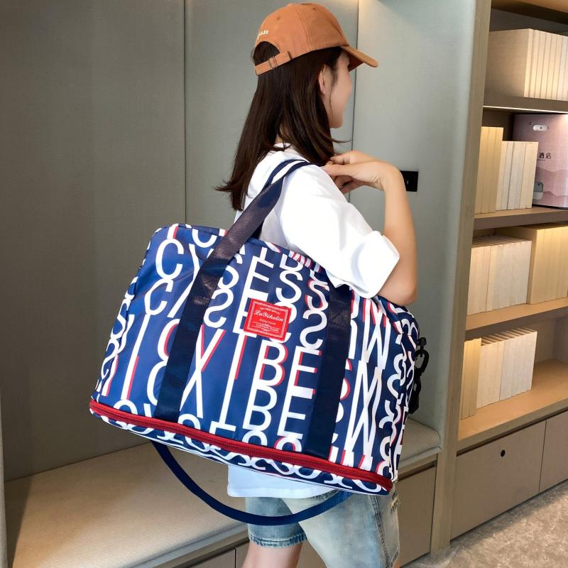 Large Capacity Carry On Tote Storage Pouch Nylon Luggage Bag