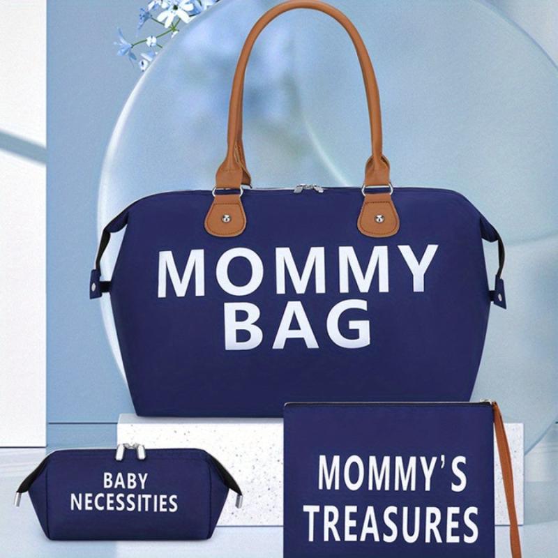 3PCS Large Capacity Mommy Bag Portable Diaper Bag Nappy Baby Storage