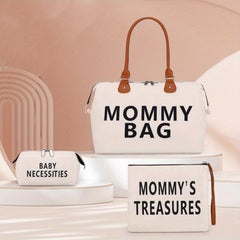 3PCS Large Capacity Mommy Bag Portable Diaper Bag Nappy Baby Storage