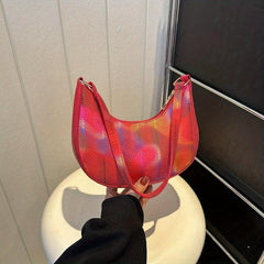Y2K Chevron Striped Hobo Bag Shoulder Purse