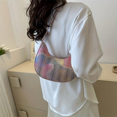 Y2K Chevron Striped Hobo Bag Shoulder Purse