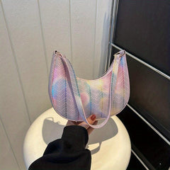 Y2K Chevron Striped Hobo Bag Shoulder Purse