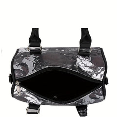 Skull Print Handbag Halloween PU Crossbody Bag Gothic Top Handle Purse