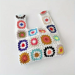 Flower Crochet Wristlet Bag Summer Handbag