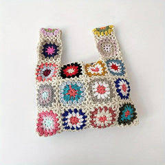 Flower Crochet Wristlet Bag Summer Handbag