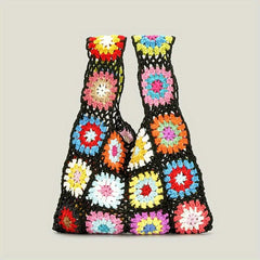 Flower Crochet Wristlet Bag Summer Handbag
