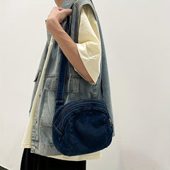 Casual Square Shoulder Bag Zipper Crossbody Bag