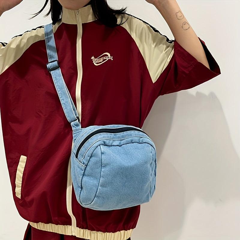 Casual Square Shoulder Bag Zipper Crossbody Bag