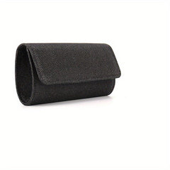 Glitter Detail Clutch Bag Flap Magnet Wedding Banquet Prom Handbag