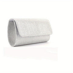 Glitter Detail Clutch Bag Flap Magnet Wedding Banquet Prom Handbag