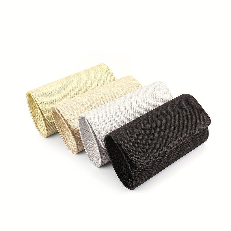 Glitter Detail Clutch Bag Flap Magnet Wedding Banquet Prom Handbag