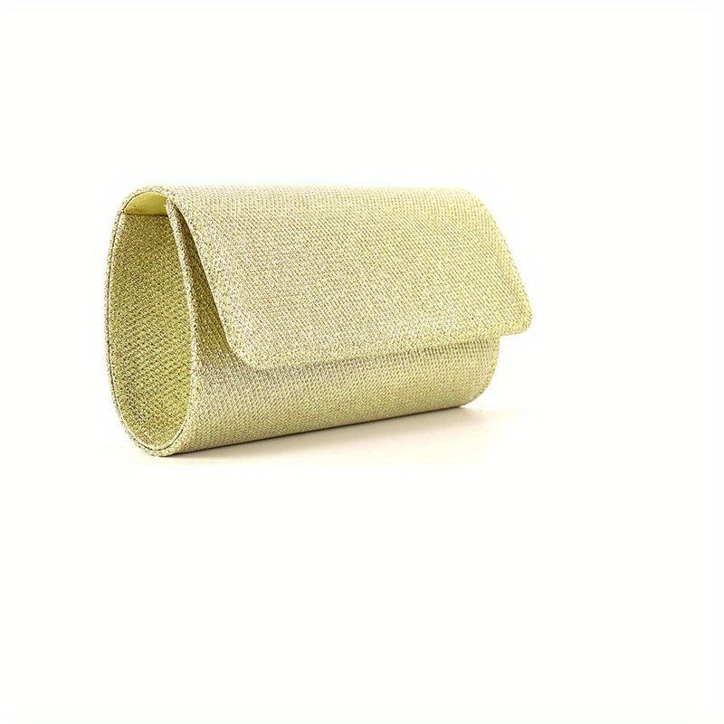 Glitter Detail Clutch Bag Flap Magnet Wedding Banquet Prom Handbag